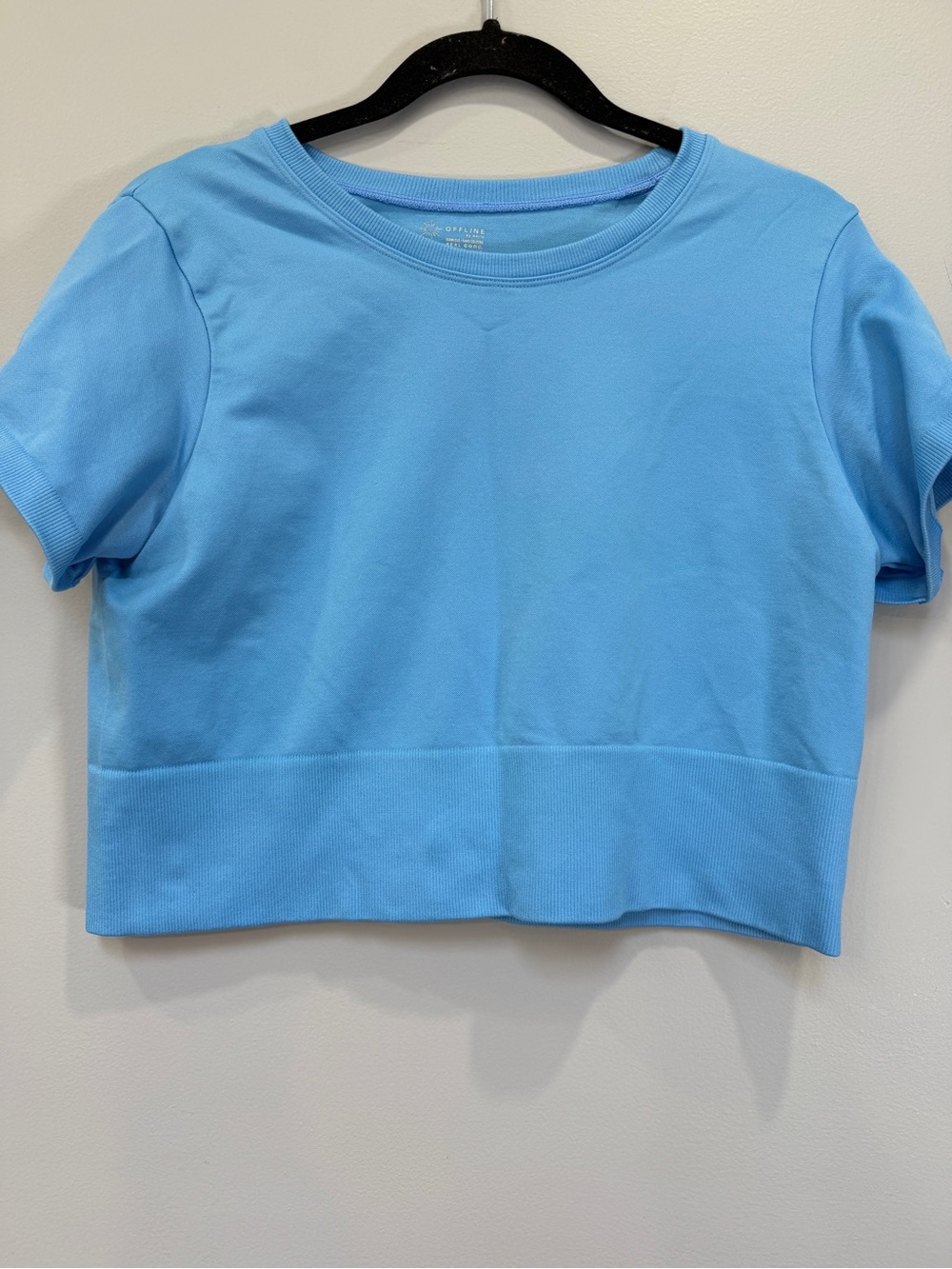 Light Blue women’s ' Crop Tee - Brand: